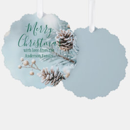 Adorno De Papel Winter Pinecone Christmas Ornament