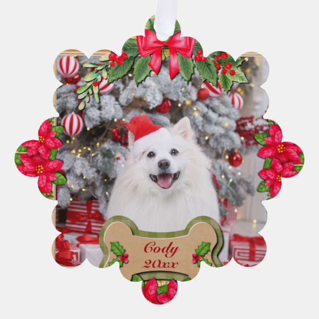 Adorno De Papel Woof You A Merry Christmas Personalized Dog Gift (Anverso)