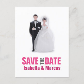 Adorno de pastel de boda Tarjeta postal Save the D
