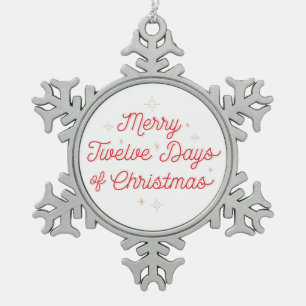 Adorno De Peltre Tipo Copo De Nieve 12 Días de NAVIDADES / Ornamento de copos de niev