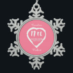 Adorno De Peltre Tipo Copo De Nieve 17.º aniversario Boda carneliano tradicional<br><div class="desc">Si quieres ayuda para personalizar este diseño,  por favor contacta conmigo,  hay un botón de preguntar a este diseñador,  justo debajo de este texto. Diseño romántico de pincel de corazón para personas que celebran el 17 aniversario del boda. La gema de carnelias es el regalo tradicional para esta ocasión.</div>