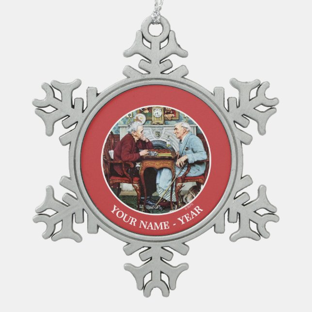 ADORNO DE PELTRE TIPO COPO DE NIEVE 1943 (Anverso)