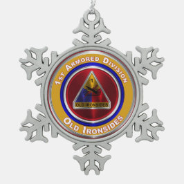 Adorno De Peltre Tipo Copo De Nieve 1.ᵉʳ Navidad Keepsake de la División Armada