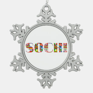 Adorno De Peltre Tipo Copo De Nieve 2014: Sochi