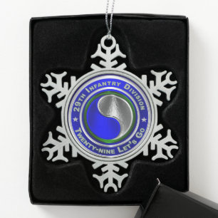 Adorno De Peltre Tipo Copo De Nieve 29ª División de Infantería