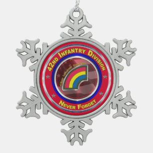 Adorno De Peltre Tipo Copo De Nieve 42.ª División de Infantería Keepsake