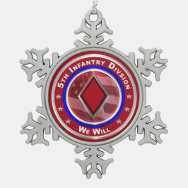 Adorno De Peltre Tipo Copo De Nieve 5.ª División de Infantería Keepsake