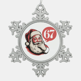 Adorno De Peltre Tipo Copo De Nieve 6 7 Navidad Seis Siete Brainrot Papá Noel