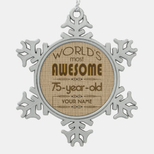 Adorno De Peltre Tipo Copo De Nieve 75.o Mundo de la celebración del cumpleaños mejo