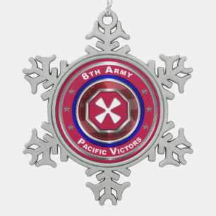 Adorno De Peltre Tipo Copo De Nieve 8º Ejército