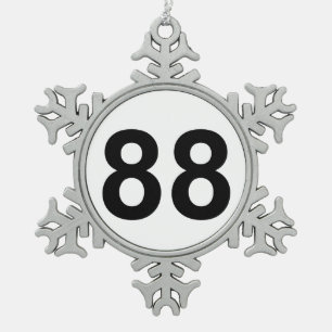 Adorno De Peltre Tipo Copo De Nieve 88 - número ochenta y ocho
