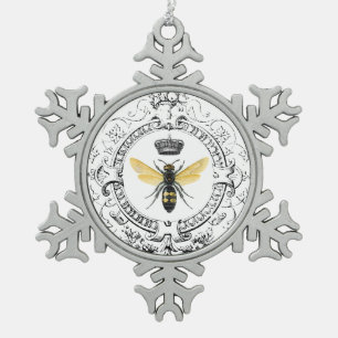 Adorno De Peltre Tipo Copo De Nieve Abeja reina francesa MODERNA VINTAGE