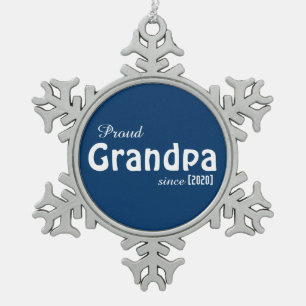 Adorno De Peltre Tipo Copo De Nieve ¡Abuelo orgulloso personalizable desde adorno de c
