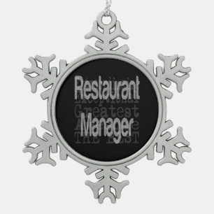 Adorno De Peltre Tipo Copo De Nieve Administrador de restaurantes Extraordinaire