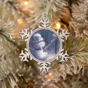 Adorno De Peltre Tipo Copo De Nieve Adorable adorno de copo de nieve de arte vintage d