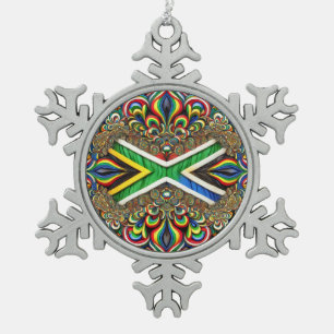 Adorno De Peltre Tipo Copo De Nieve Adorno de Copo de Nieve con Colores Brasileños