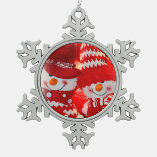 Adorno De Peltre Tipo Copo De Nieve Adorno de copo de nieve de peltre / Pareja de muñe
