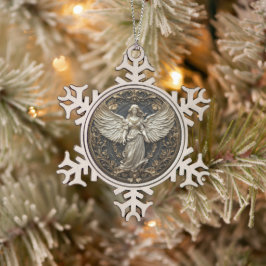 Adorno De Peltre Tipo Copo De Nieve Adorno de Navidad Ángel de la Guarda Elegante