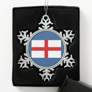 Adorno De Peltre Tipo Copo De Nieve Adorno de Navidad Bandera inglesa copo de estaño