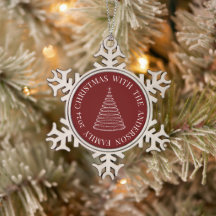 Adorno de Navidad de árbol de Navidad de borgoña c