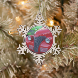 Adorno De Peltre Tipo Copo De Nieve Adorno de Navidad de Coche Antiguo Copo de Estaño