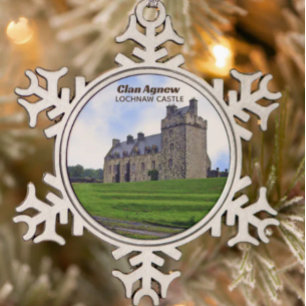 Adorno De Peltre Tipo Copo De Nieve Adorno de Navidad del Castillo Lochnaw del Clan Ag