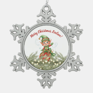 Adorno De Peltre Tipo Copo De Nieve Adorno de Navidad del Duende