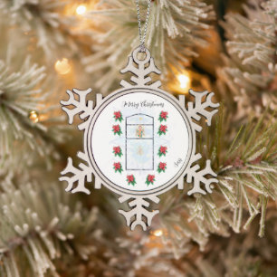Adorno De Peltre Tipo Copo De Nieve Adorno de Navidad  : Feliz Navidad  