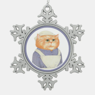Adorno De Peltre Tipo Copo De Nieve Adorno de nieve de peltre COOK CAT