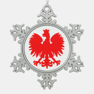 Adorno De Peltre Tipo Copo De Nieve Adorno de peltre del águila polaca