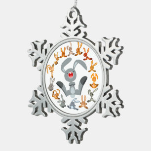 Adorno De Peltre Tipo Copo De Nieve Adorno de peltre mandala de conejos de dibujos ani