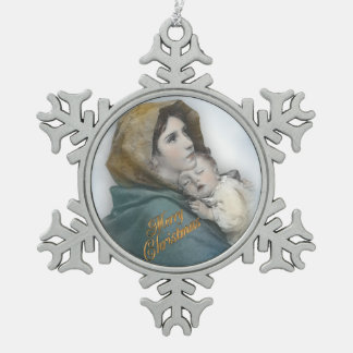 Adorno De Peltre Tipo Copo De Nieve Adorno del Niño Jesús y la Madonna de la Natividad