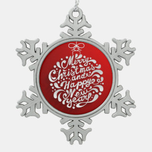 Adorno De Peltre Tipo Copo De Nieve Adorno Navideño de Peltre Feliz Navidad