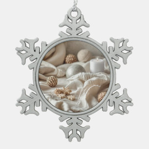 Adorno De Peltre Tipo Copo De Nieve Adorno navideño minimalista escandinavo
