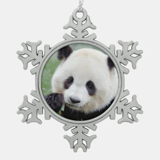Adorno De Peltre Tipo Copo De Nieve Adorno. noel gigante panda, panda geant.