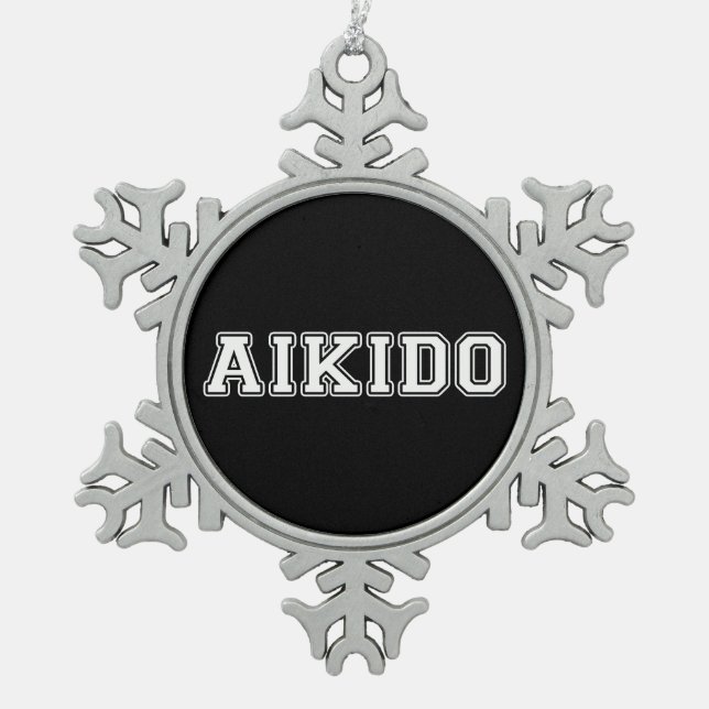 Adorno De Peltre Tipo Copo De Nieve Aikido (Anverso)