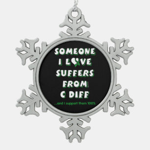 Adorno De Peltre Tipo Copo De Nieve Alguien Que Me Encanta...C Diff Snowflake Pewter N