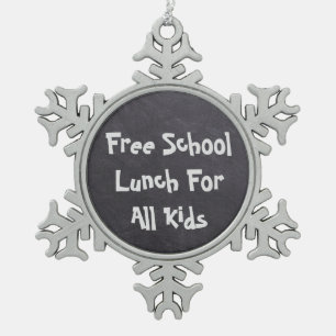 Adorno De Peltre Tipo Copo De Nieve Almuerzo Escolar Gratuito Para Todos Los Niños