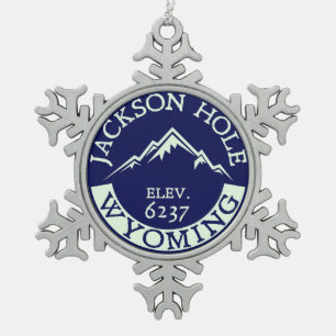 Adorno De Peltre Tipo Copo De Nieve Alza del esquí del esquí de Jackson Hole Wyoming