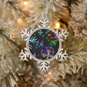 Adorno De Peltre Tipo Copo De Nieve ambiente navideño festivo y animado de SlipperyJoe