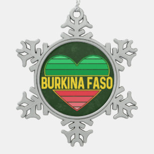 Adorno De Peltre Tipo Copo De Nieve Amo Burkina Faso, el burkinés del corazón