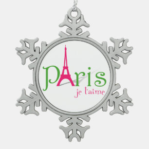 Adorno De Peltre Tipo Copo De Nieve Amo París