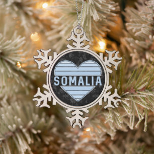 Adorno De Peltre Tipo Copo De Nieve Amo Somalia, corazón somalí