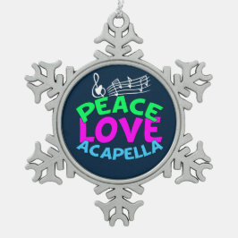 Adorno De Peltre Tipo Copo De Nieve Amor Acapella de la paz
