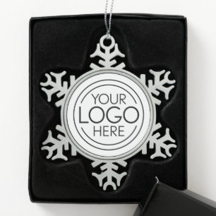 Adorno De Peltre Tipo Copo De Nieve Añadir el logotipo corporativo moderno Minimalista