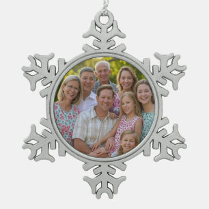 Adorno De Peltre Tipo Copo De Nieve Añadir Personalizar de fotografía de Reunión Famil
