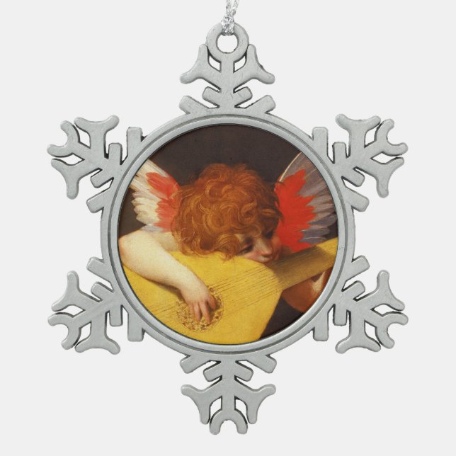 Adorno De Peltre Tipo Copo De Nieve Ángel musical (Anverso)