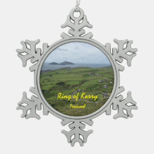Adorno De Peltre Tipo Copo De Nieve Anillo irlandés del ornamento de Kerry Irlanda