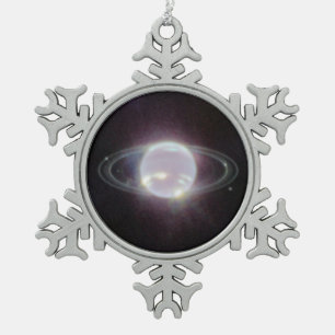 Adorno De Peltre Tipo Copo De Nieve Anillos JWST del planeta Neptuno