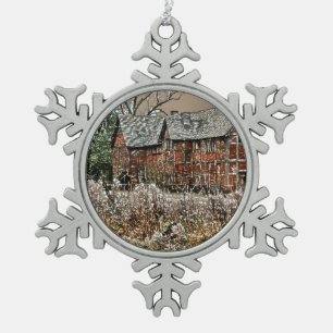 ADORNO DE PELTRE TIPO COPO DE NIEVE ANTIGUO INGLATERRA